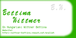 bettina wittner business card